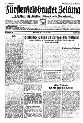 Fürstenfeldbrucker Zeitung Mittwoch 21. Januar 1931