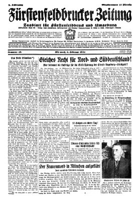 Fürstenfeldbrucker Zeitung Mittwoch 4. Februar 1931