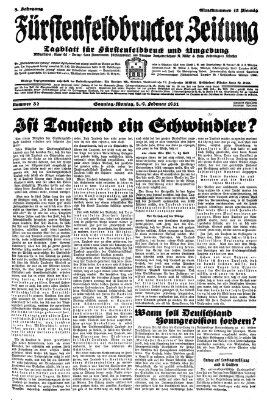 Fürstenfeldbrucker Zeitung Montag 9. Februar 1931