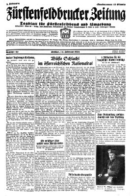 Fürstenfeldbrucker Zeitung Freitag 20. Februar 1931