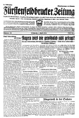 Fürstenfeldbrucker Zeitung Mittwoch 1. April 1931