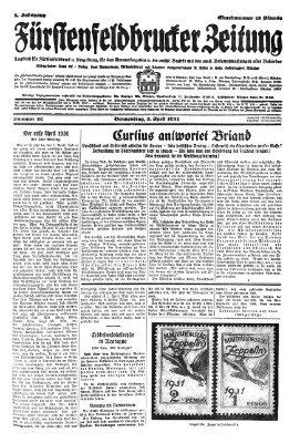 Fürstenfeldbrucker Zeitung Thursday 2. April 1931