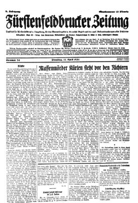 Fürstenfeldbrucker Zeitung Dienstag 14. April 1931