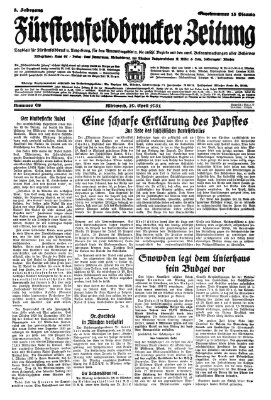 Fürstenfeldbrucker Zeitung Mittwoch 29. April 1931