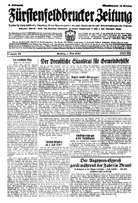 Fürstenfeldbrucker Zeitung Freitag 1. Mai 1931