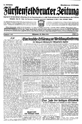 Fürstenfeldbrucker Zeitung Mittwoch 27. Mai 1931