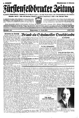 Fürstenfeldbrucker Zeitung Donnerstag 11. Juni 1931