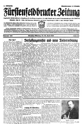 Fürstenfeldbrucker Zeitung Sonntag 14. Juni 1931