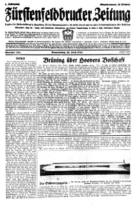 Fürstenfeldbrucker Zeitung Donnerstag 25. Juni 1931