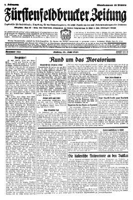 Fürstenfeldbrucker Zeitung Freitag 26. Juni 1931