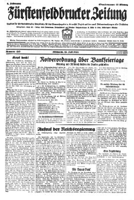 Fürstenfeldbrucker Zeitung Mittwoch 15. Juli 1931