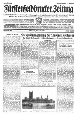 Fürstenfeldbrucker Zeitung Mittwoch 22. Juli 1931