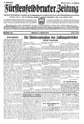 Fürstenfeldbrucker Zeitung Dienstag 4. August 1931