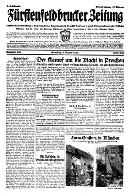 Fürstenfeldbrucker Zeitung Saturday 8. August 1931