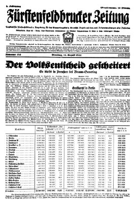 Fürstenfeldbrucker Zeitung Dienstag 11. August 1931