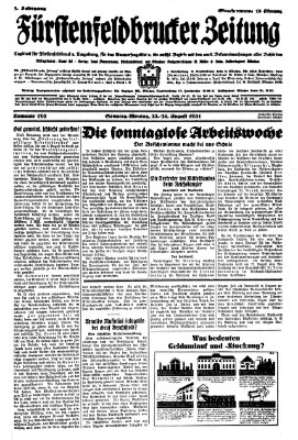 Fürstenfeldbrucker Zeitung Sonntag 23. August 1931