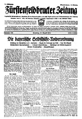 Fürstenfeldbrucker Zeitung Samstag 29. August 1931