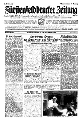 Fürstenfeldbrucker Zeitung Sonntag 20. September 1931