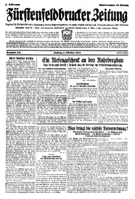 Fürstenfeldbrucker Zeitung Freitag 2. Oktober 1931