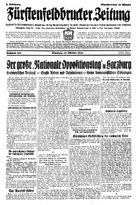 Fürstenfeldbrucker Zeitung Dienstag 13. Oktober 1931