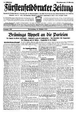 Fürstenfeldbrucker Zeitung Donnerstag 15. Oktober 1931