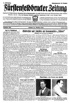 Fürstenfeldbrucker Zeitung Freitag 30. Oktober 1931