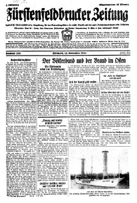 Fürstenfeldbrucker Zeitung Mittwoch 18. November 1931