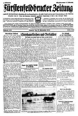 Fürstenfeldbrucker Zeitung Donnerstag 19. November 1931
