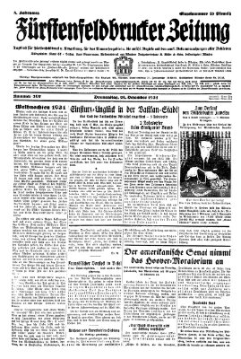 Fürstenfeldbrucker Zeitung Donnerstag 24. Dezember 1931