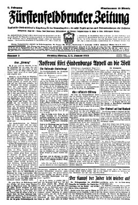 Fürstenfeldbrucker Zeitung Sonntag 3. Januar 1932