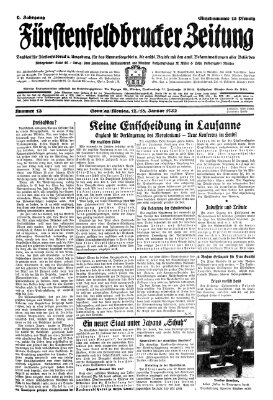 Fürstenfeldbrucker Zeitung Montag 18. Januar 1932