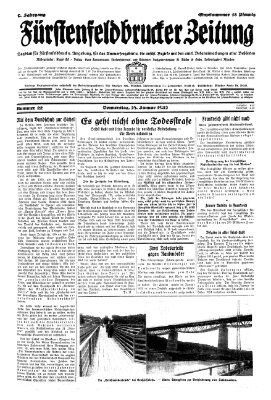 Fürstenfeldbrucker Zeitung Donnerstag 28. Januar 1932