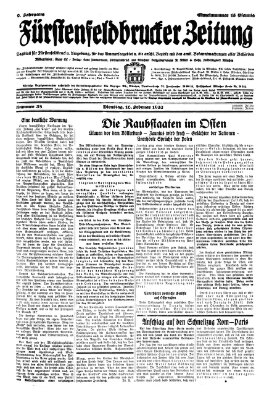 Fürstenfeldbrucker Zeitung Dienstag 16. Februar 1932