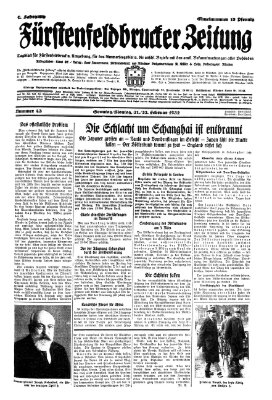 Fürstenfeldbrucker Zeitung Sonntag 21. Februar 1932