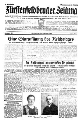 Fürstenfeldbrucker Zeitung Donnerstag 25. Februar 1932