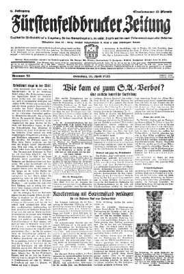 Fürstenfeldbrucker Zeitung Samstag 16. April 1932