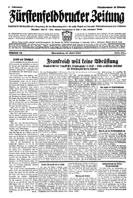 Fürstenfeldbrucker Zeitung Thursday 21. April 1932