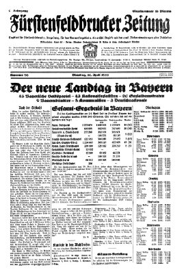 Fürstenfeldbrucker Zeitung Dienstag 26. April 1932