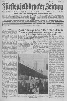 Fürstenfeldbrucker Zeitung Donnerstag 2. Juni 1932