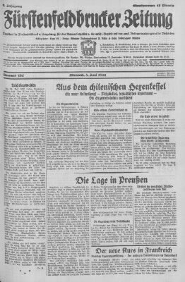 Fürstenfeldbrucker Zeitung Mittwoch 8. Juni 1932