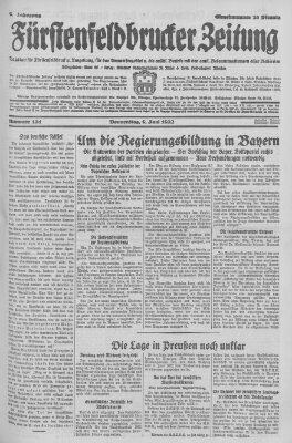 Fürstenfeldbrucker Zeitung Donnerstag 9. Juni 1932