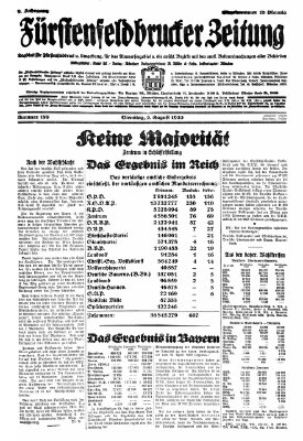 Fürstenfeldbrucker Zeitung Dienstag 2. August 1932