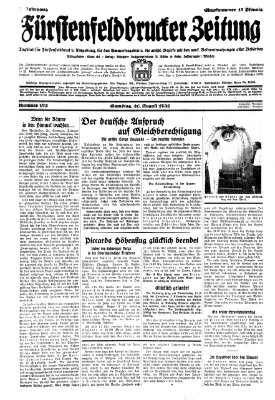 Fürstenfeldbrucker Zeitung Samstag 20. August 1932