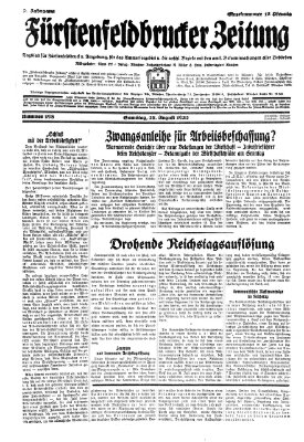 Fürstenfeldbrucker Zeitung Samstag 27. August 1932