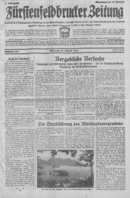 Fürstenfeldbrucker Zeitung Mittwoch 31. August 1932