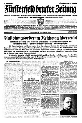 Fürstenfeldbrucker Zeitung Mittwoch 14. September 1932