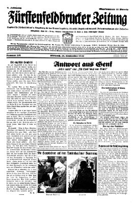 Fürstenfeldbrucker Zeitung Mittwoch 21. September 1932