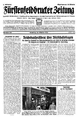 Fürstenfeldbrucker Zeitung Samstag 22. Oktober 1932