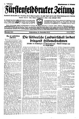 Fürstenfeldbrucker Zeitung Donnerstag 29. Dezember 1932