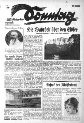 Illustrierter Sonntag (Der gerade Weg) Sonntag 14. Juli 1929